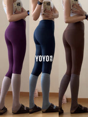 Yoyo fitnes şalvarları, şaftalı butt yoqa şalvarları, qadınların payız və qış məxmər məşq şalvarları, yüksək bel omba qaldıran Pilates şalvarlarını tövsiyə edir