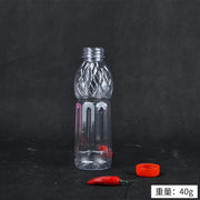 № 46 600ml birdəfəlik şəffaf plastik şüşə boş şüşə doldurma şüşəsi içki şüşəsi PET şirəsi qapaqlı şüşə