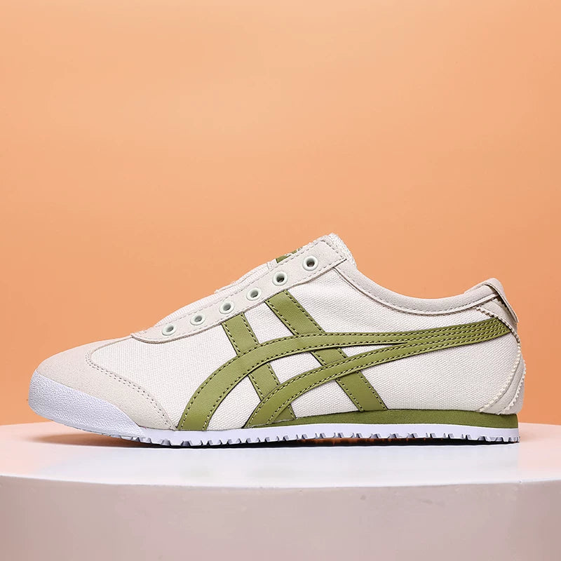 Klassik Kuijia Mexi 66 Tiger Zolaqlı Yapon Stilində Kişilər və Qadınlar üçün Sürüşkən Dəri Ayaqqabılar, Agande Təlim Ayaqqabıları