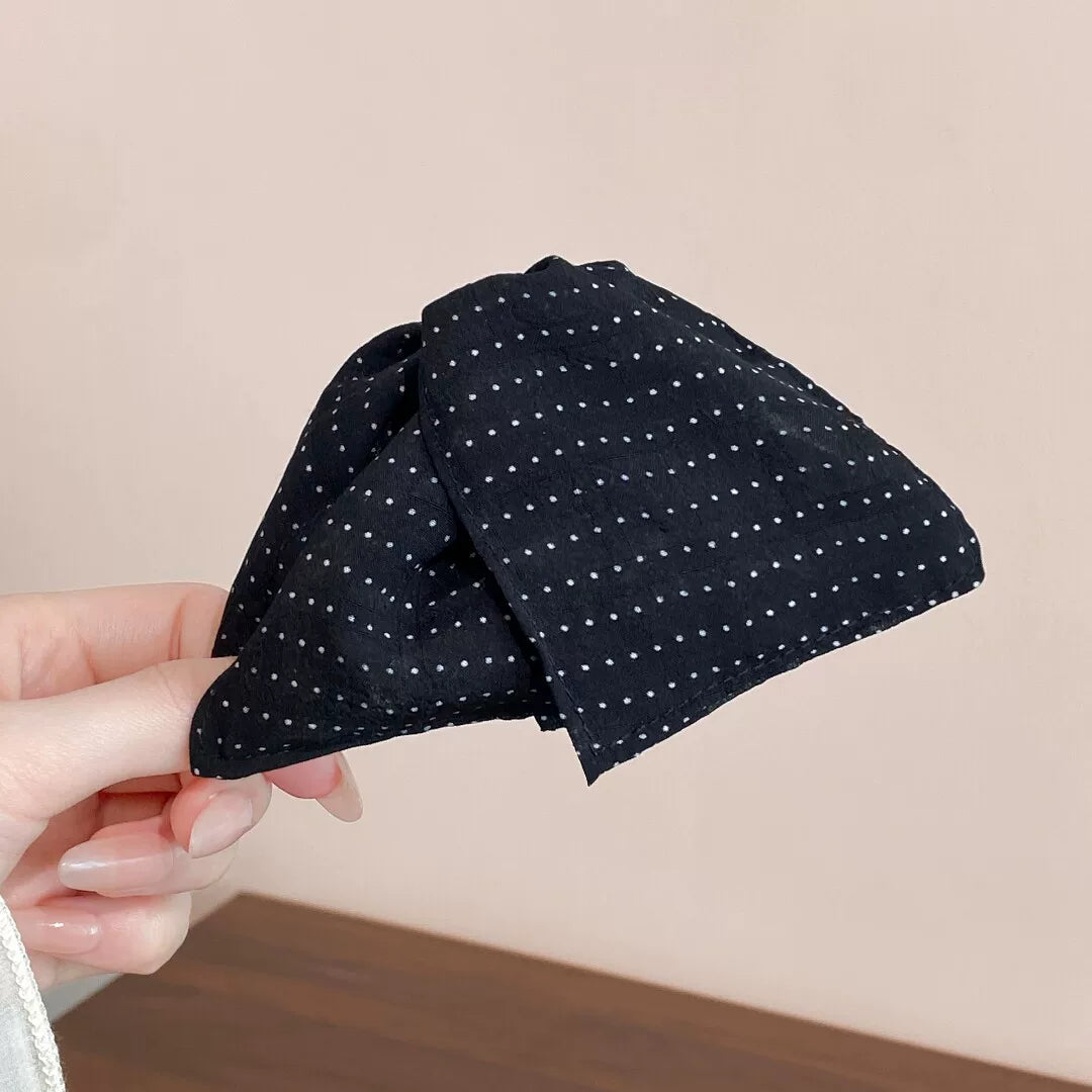 Fransız Hepburn üslublu parça polka nöqtəli tutma klipi, başın arxasındakı dəbli temperamentli saç klipi, saç köpəkbalığı klipi, Koreya saç aksesuarı