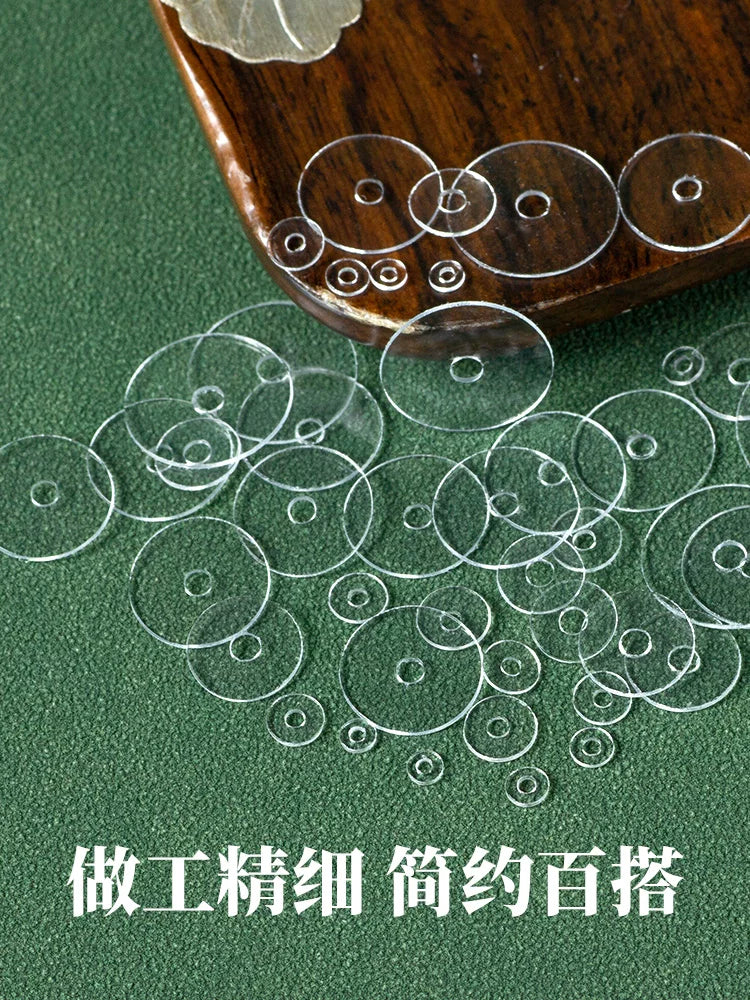 Şəffaf boşluq ultra nazik mədəni ayırıcı bilərzik görünməz yeşim muncuqlar pvc spacer qızıl muncuqlu spacer