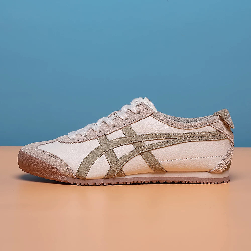 Klassik Kuijia Mexi 66 Tiger Zolaqlı Yapon Stilində Kişilər və Qadınlar üçün Sürüşkən Dəri Ayaqqabılar, Agande Təlim Ayaqqabıları