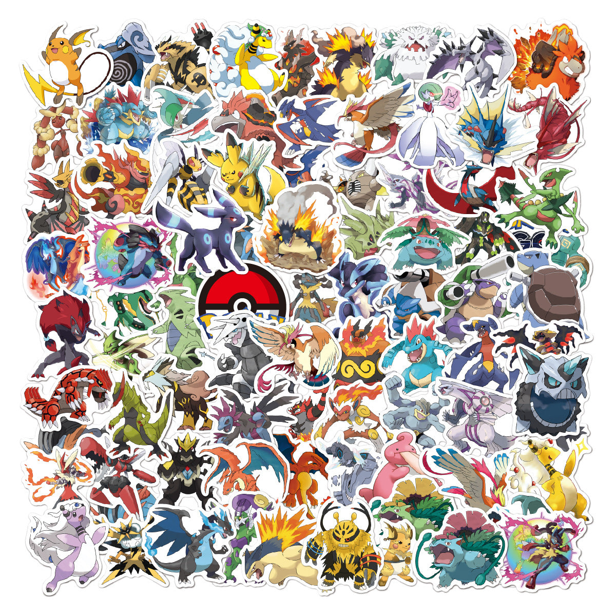 100 cizgi filmi sevimli inkişaf etmiş Pokemon stikerləri suya davamlı qraffiti Pokemon noutbuk planşet gitara Elektrikli avtomobil soyuducusu uşaq dəbilqəsi əl hesabı bəzək stikeri DIY