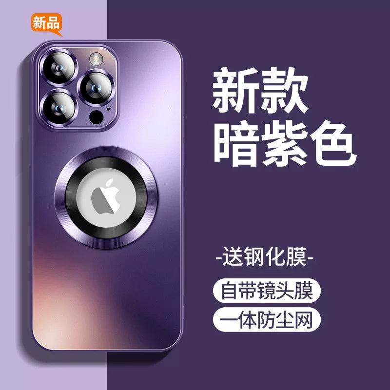 Apple 16promax mobil telefon qutusu üçün uyğun Manjitu yeni 16plus şaxtalı şüşə 15pro lens hər şey daxil iPhone15 düşməyə qarşı kişi və qadın qabıq 14 yüksək səviyyəli 13 qoruyucu örtük peng