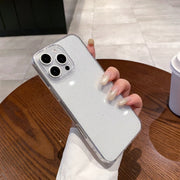 Apple 16PROMAX üçün uyğundur şəffaf incə parıltılı mobil telefon qutusu iphone13/15 payız əleyhinə parıldayan toz yumşaq qabıq qoruyucu örtük