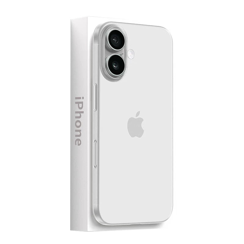 Apple 17 üçün uyğundur ultra nazik mobil telefon qutusu şəffaf buzlu iphone17 yeni çılpaq metal hiss olunan mobil telefon qutusu 17pro max niş yüksək səviyyəli silikon anti-düşmə pm sərt sadə hava asan sarıya çevrilmir