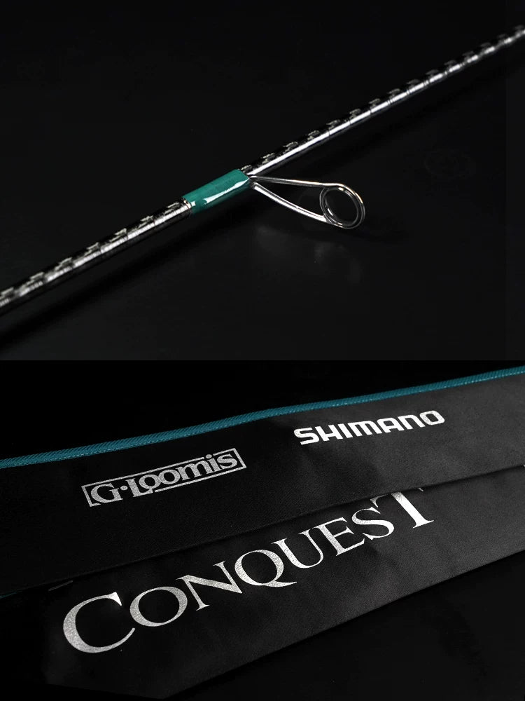 SHIMANO Shimano Conquest Conqueror G Rod Uzun mənzilli Bass Cazibə Balıqçı Çubuğu gloomis NRX+