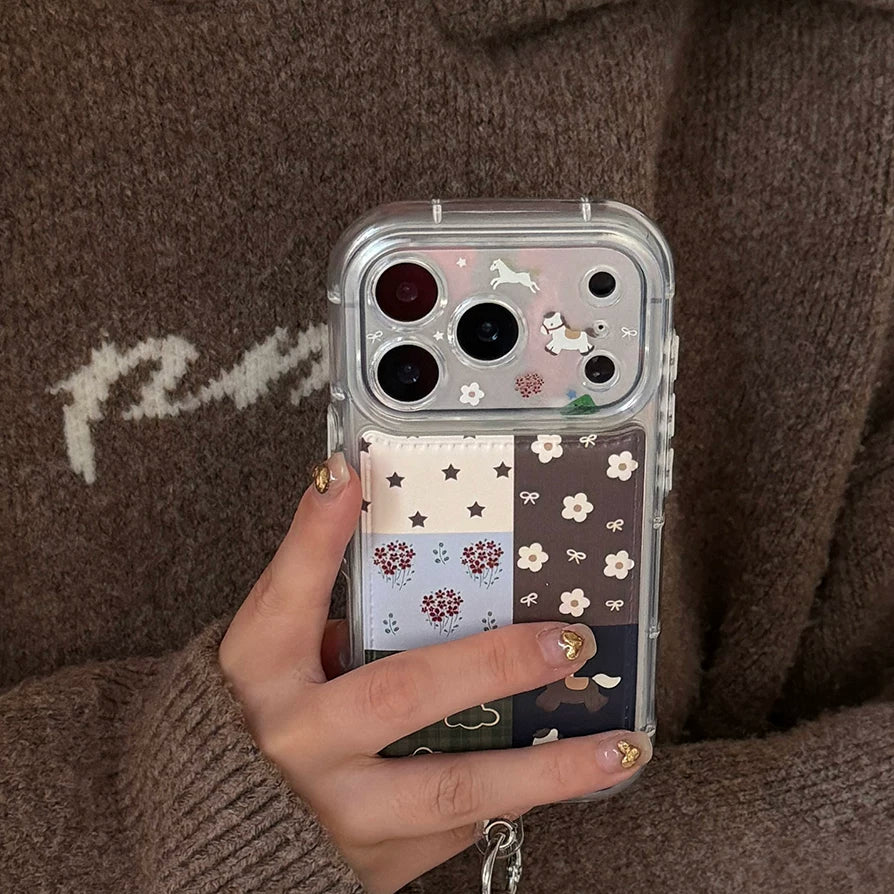Shell butt KPP retro splicing cute pony ins Koreya stili 15 17pro Apple 17ProMax mobil telefon üçün korpus iPhone16 hər şey daxil 17 yumşaq 14Promax qoruyucu örtük 13 portativ