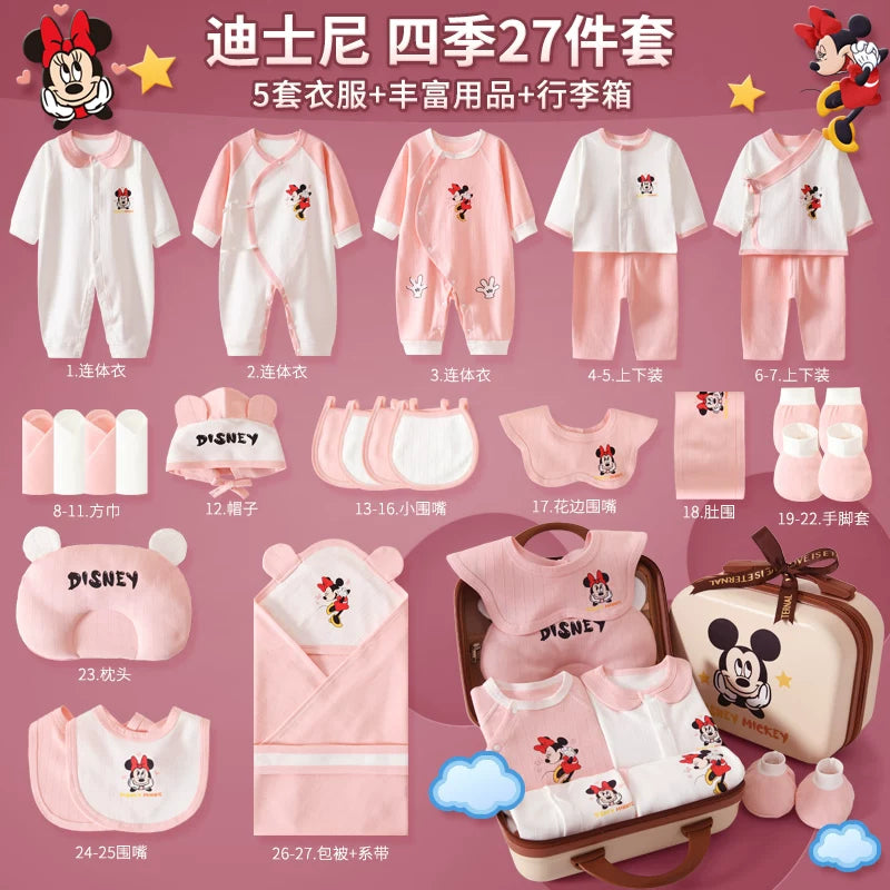 Disney təmiz pambıqdan hazırlanmış payız və qış üçün hədiyyə geyim dəsti, yeni doğulmuş körpələr, körpələr və bir aydan yuxarı körpələr üçün.