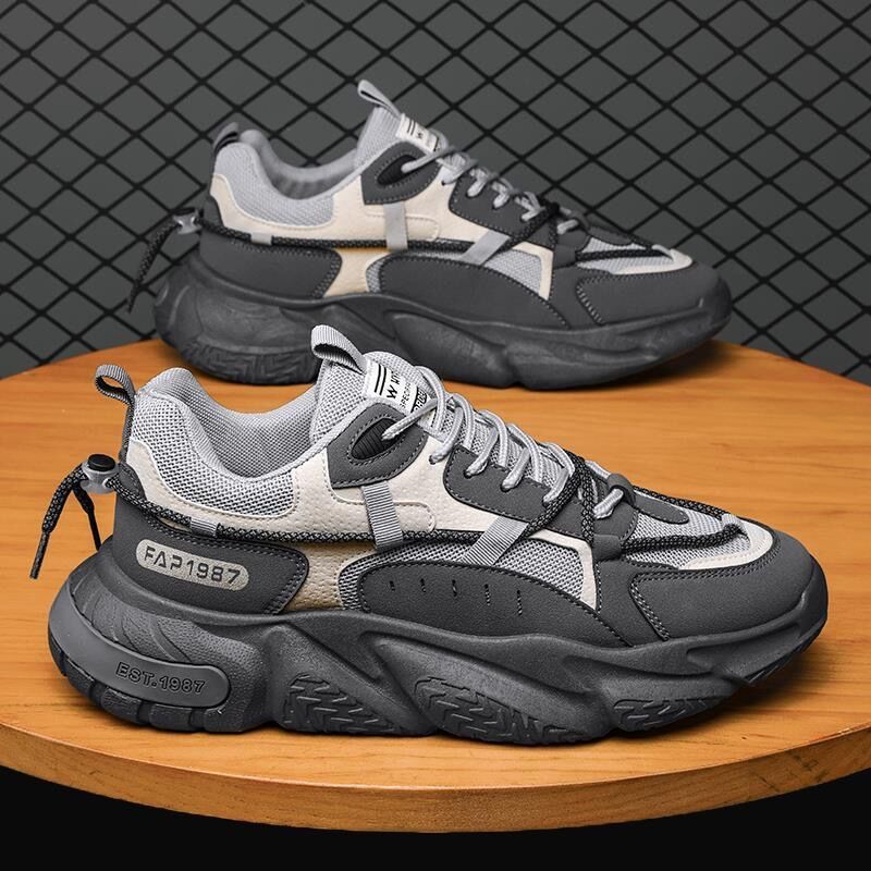 Yay Kişi Ayaqqabıları Mesh Nəfəs ala bilən İdman Ayaqqabıları Rend Lace Up