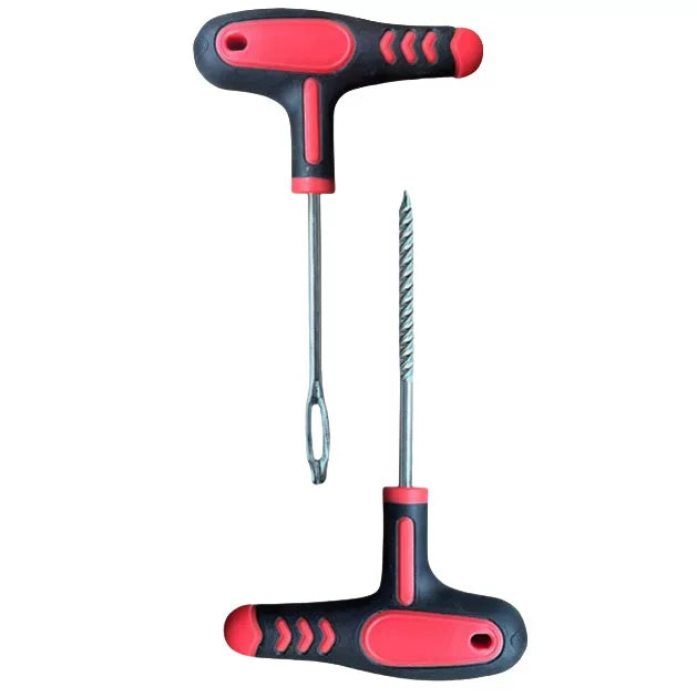 Car tire repair tool kit, motorcycle and electric vehicle tubeless tire repair tool kit, tire repair kit, emergency tire strips