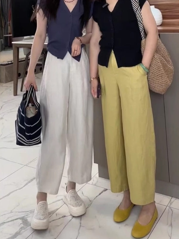 Böyük ölçülü, köhnə dəbli qadınlar üçün hərəm şalvarları, 2026-cı il yayı, nazik model, böyük ölçülü və kiçik bədən quruluşlu qadınlar üçün qısa şalvarlar, geniş, şar formalı şalvarlar.