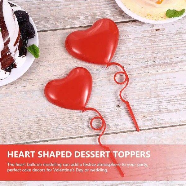 36 Pieces Heart Picks Valentine's Day Cake Toppers Wedding