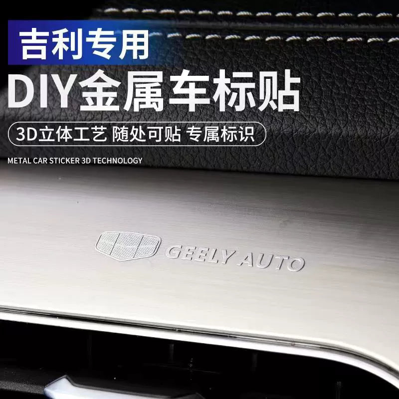 Metal Avtomobil Etiketləri 3D Üçölçülü Etiketlər Avtomobil Loqosu Mərkəzi İdarəetmə Pəncərəsi Avtomobil Daxili Dizayn Modifikasiyası Qəşəng Yaradıcı Dekorativ Etiketlər Neytral