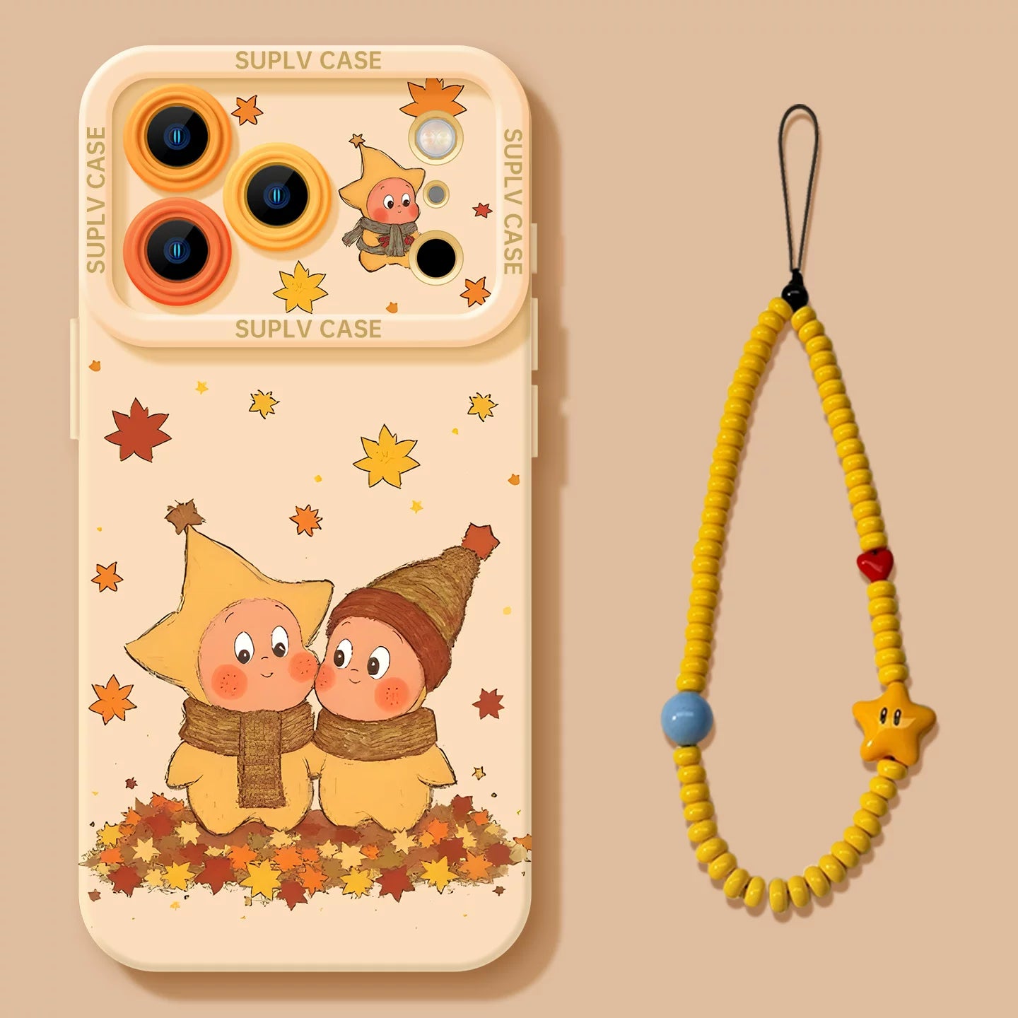 iPhone17 üçün uyğundur mobil telefon qutusu yeni Apple 17promax super yaraşıqlı 16pro silikon 16pm cizgi filmi ulduzu şəxs 14 lanyard 13 lens hər şey daxil 12 yıxılmağa qarşı qoruyucu örtük Qidong