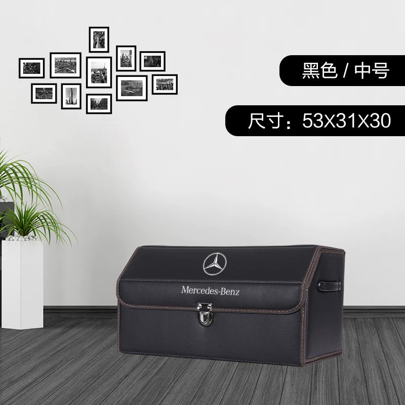 Suitable for Mercedes-Benz GLC/GLB/GLE trunk storage box, C200L, E260L. Interior organizer.