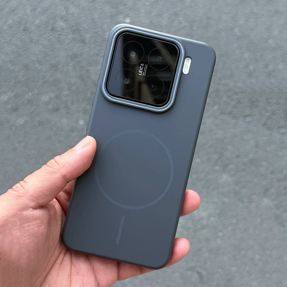 Beats 'eyni titan boz Magsafe güclü maqnit doldurma Xiaomi 17 mobil telefon qutusu 15pro şaxtalı yüksək dərəcəli sement boz 14/13 biznes dəbdəbəli K80 ultra nazik akril sərt gödəkçə 7 üçün uyğundur
