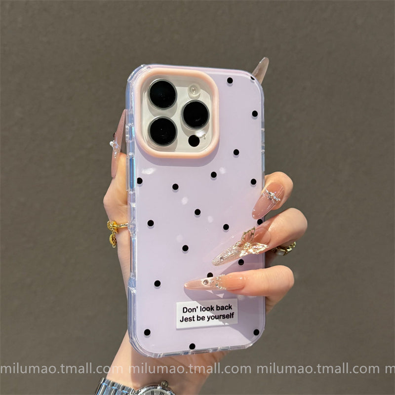 ins dopamin jeli təzadlı rəngli polka nöqtələri Apple 17promax mobil telefon qutusu üçün uyğundur 16ProMax yeni iPhone15pro internet ünlü 14 isti model 13 qadın modeli 12 hər şey daxil 11 düşməyə qarşı qol Plus