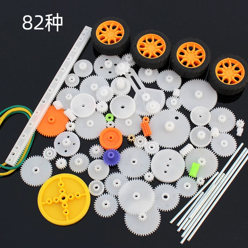 Plastik dişli çanta aksesuarları kolleksiyası DIY materialları motor motor dişli çarxı azaldılması oyuncaq ötürülməsi 0.5 modul
