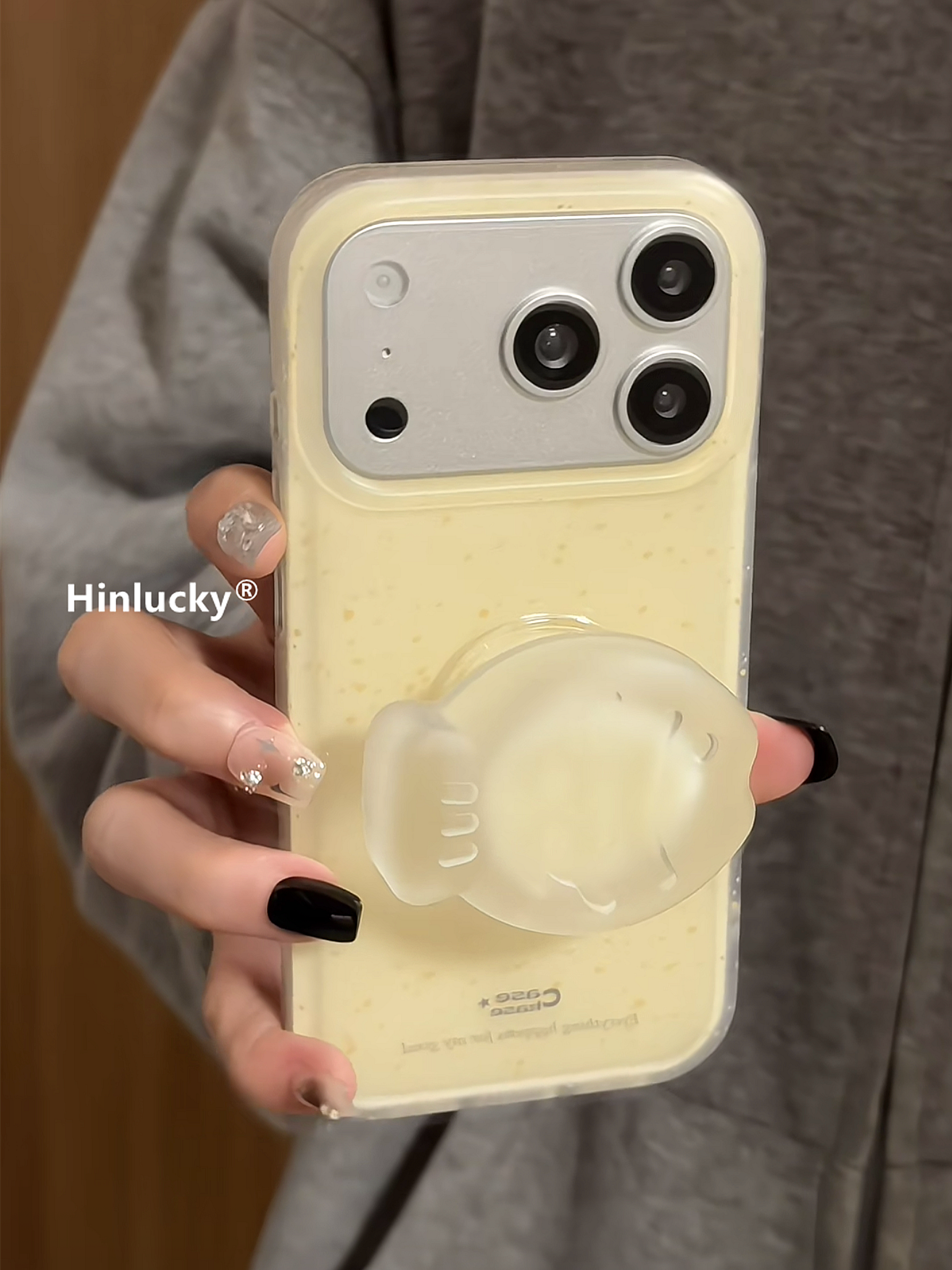 Hinlucky sarı sıçrayan mürəkkəb sendviçi Taiyaki stendi Apple 17 mobil telefon qutusu iphone16promax ikiqat şaxtalı 15 yeni 14 yıxılmağa qarşı qoruyucu örtük 17pro super gözəl görünüşlü inçlər üçün uyğundur