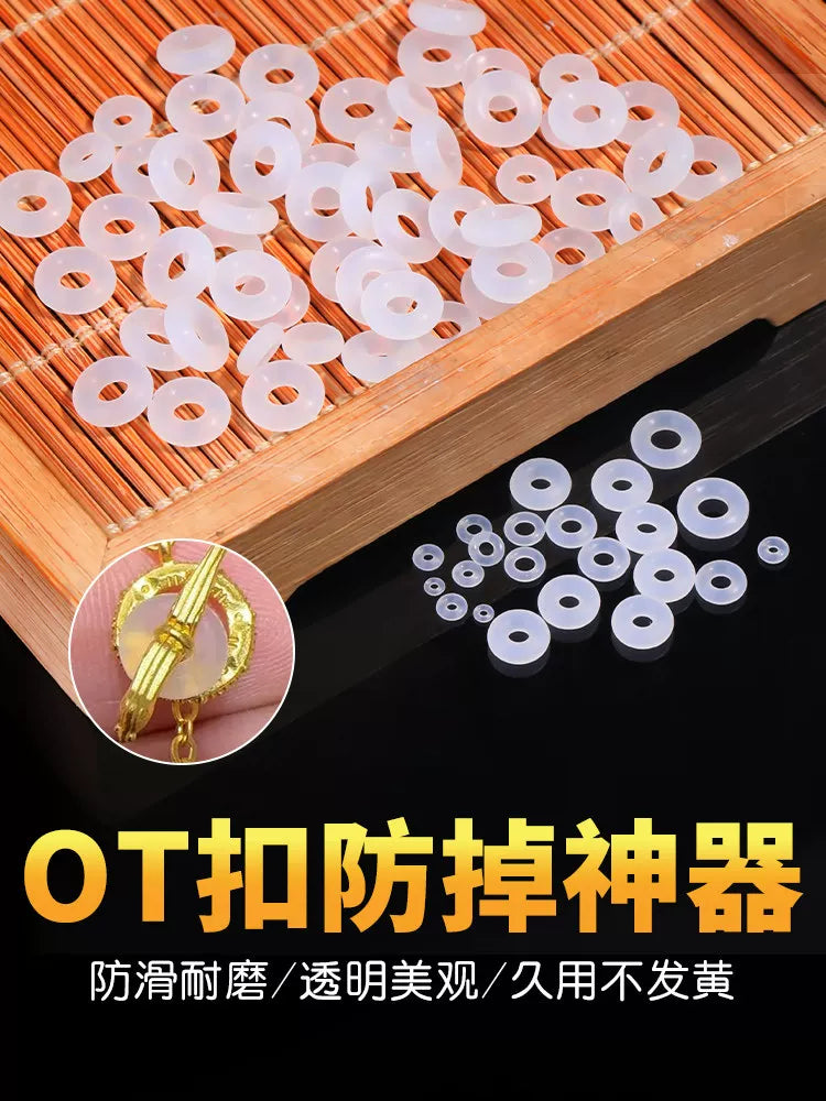ot toka düşməyə qarşı artefakt şəffaf bilərzik silikon spacer bilərzik conta sürüşməyə qarşı sabit muncuqlu spacer DIY aksesuarları