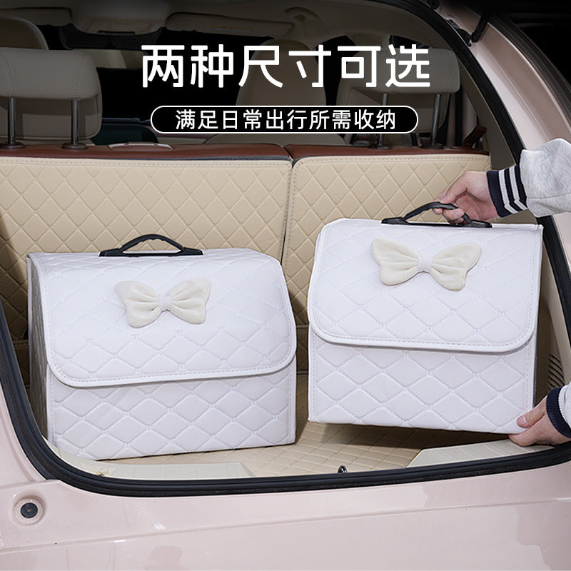 Yaradıcı dəri qatlanan avtomobil baqaj qutusu, universal avtomobil saxlama təşkilatçısı.