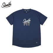 SLAMBLE yay yeni FIT qısaqol kişi köynəyi, dəyirmi boyunlu, tez quruyan nəfəs alan fitnes qaçış məşq forması