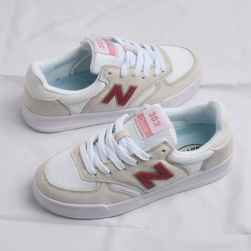 New Balance 303 idman ayaqqabıları, yüngül, çoxfunksiyalı, retro kişi ayaqqabıları, dəbli Koreya üslublu qadın ayaqqabıları, gündəlik, dəbli, sürüşməyən, trend brend.