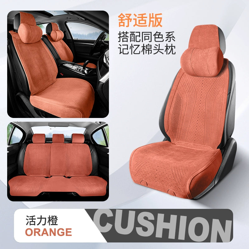 Yeni Gələn Zamşa Avtomobil Oturacaq Yastığı Bütün İl Boyu Neytral Rames Nəfəs ala bilən Nazik Qış Oturacaq Yastığı Yarım Paket Avtomobil Paletləri Oturacaq örtüyü