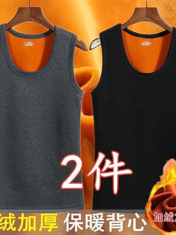 Kişilər üçün qış isti jileti, istilik verən, yun astarlı, qalınlaşdırılmış, kişi iç qatlı jilet, payız və qış üçün kişi jileti