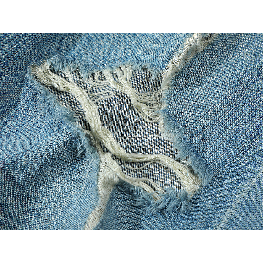 Chorissa Amerika Retro Mavi Yüksək Belli Cırıq Cins Şalvar Qadınlar üçün Yay Nazik Boş Gündəlik Çoxfunksiyalı Geniş Ayaqlı Şalvar