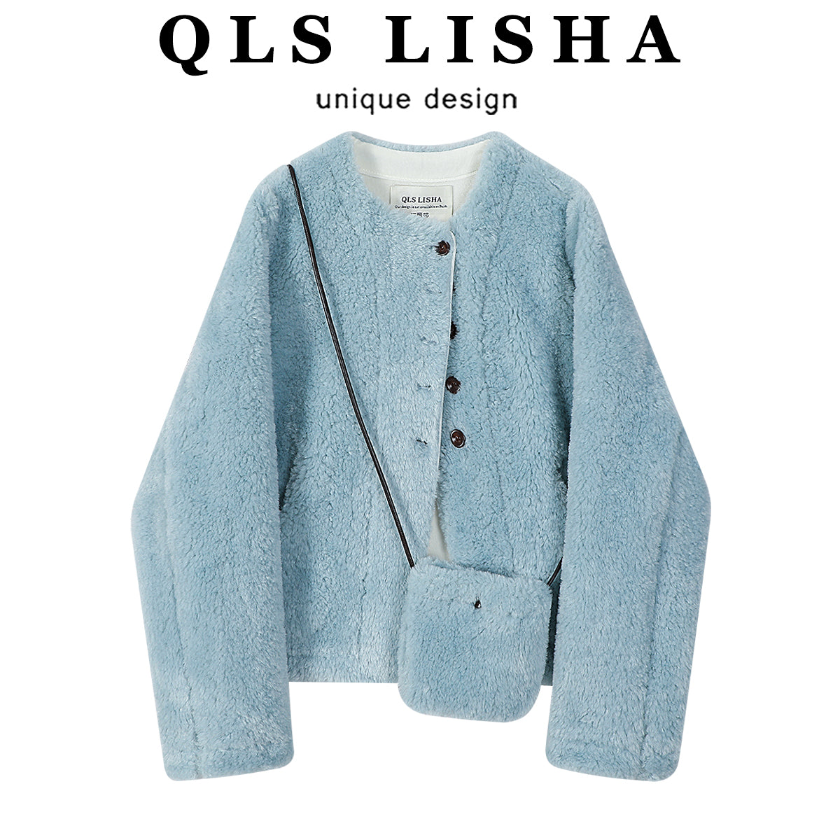 Chorlisa Koreya üslubunda, Chanel-dən ilhamlanmış, qadınlar üçün çox yönlü və dəbli quzu yun palto, şık, unikal və payız və qış üçün isti.