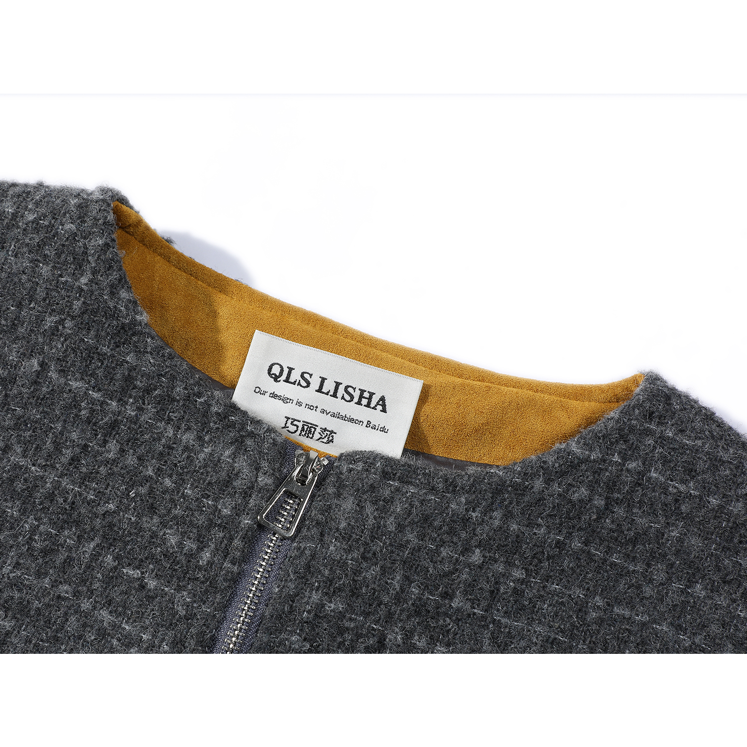 Chola Lisa-nın dizayndan ilhamlanmış rəngarəng retro qısa gödəkçəsi, payız və qış üçün çox yönlü və gündəlik Koreya üslubunda yun top.