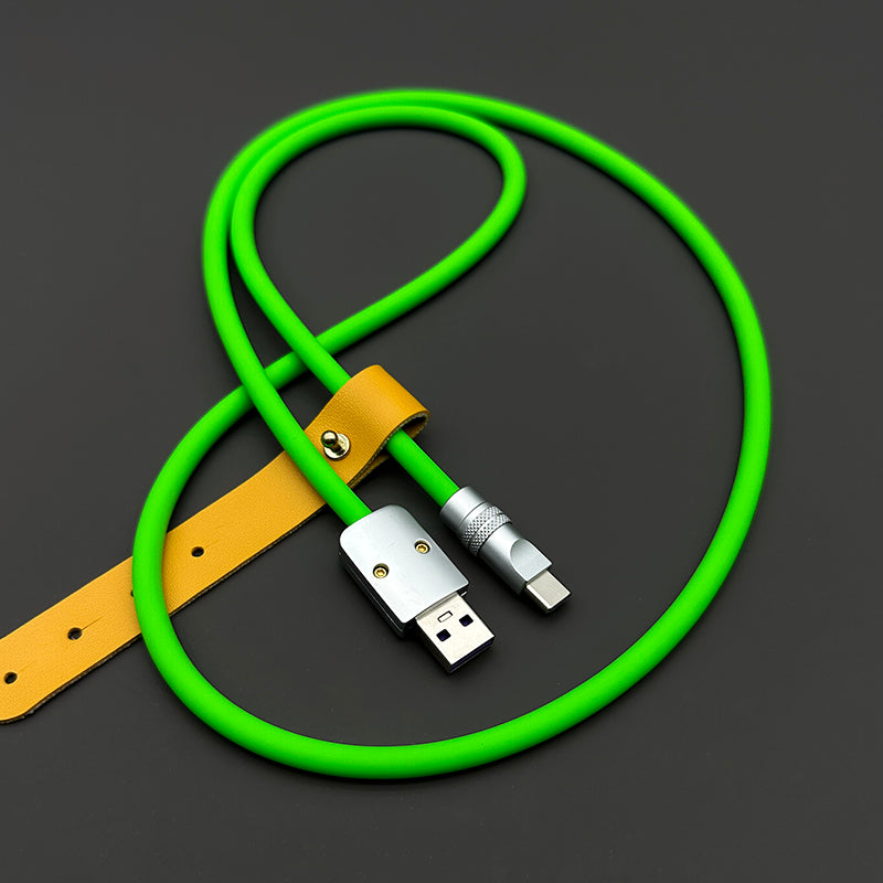 65W tam uyğun uzadılmış 5 metr uzunluğunda Apple iPhone17 Xiaomi VIVO mobil telefonu üçün uyğundur sürətli şarj silikon məlumat kabeli