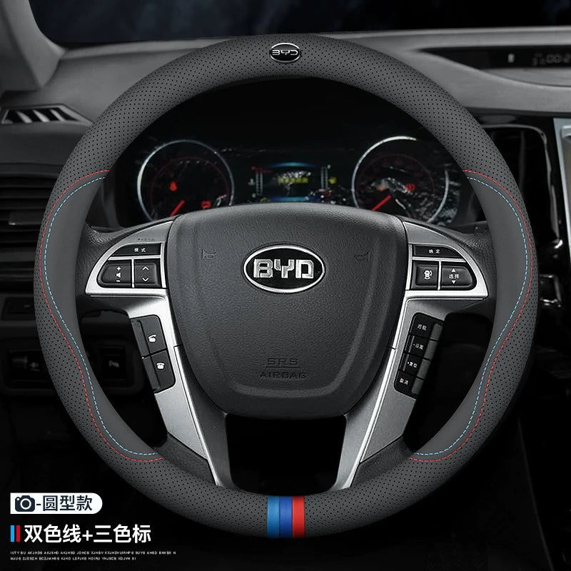 2025 BYD Yuan PLUS orijinal dəri sükan örtüyü, 2021/2023/2024 Yuan PRO sükan örtüyü dekorativ aksesuarlar