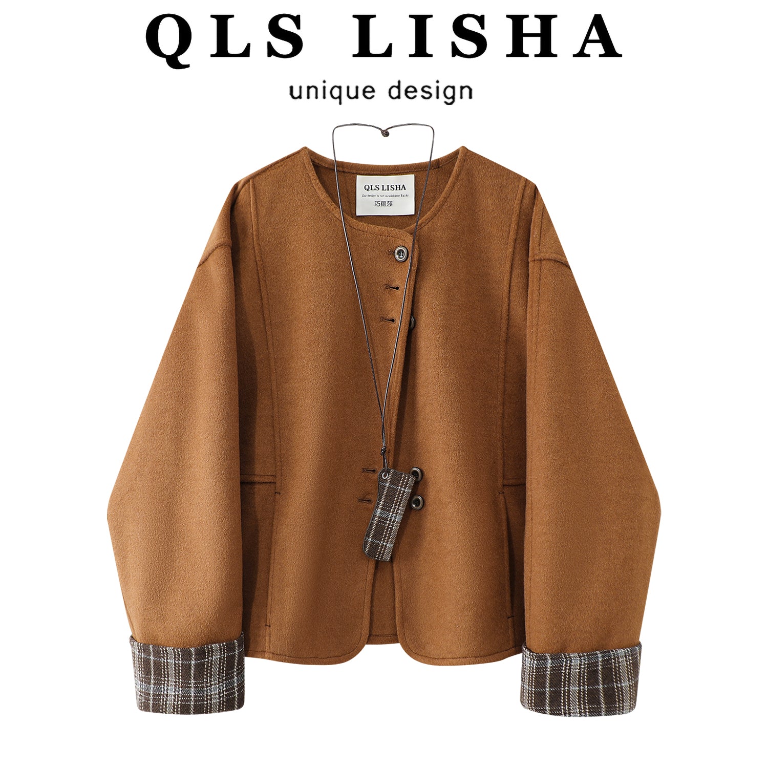 Chola Lisa Qadınlar üçün Yüksək Səviyyəli Çoxfunksiyalı Yun Top, Payız və Qış Qalınlaşmış Koreya Üslubunda Super Şirin Qısa Yun Palto