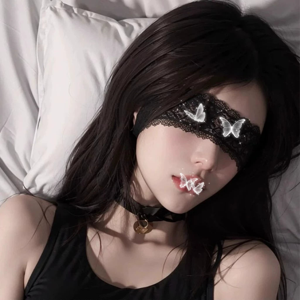 Krujevalı göz maskası, gözləri örtən əhval lenti, sevimli dovşan qız maskası, seksual gözləri bağlı baş bandı, Catwoman saç aksesuarları