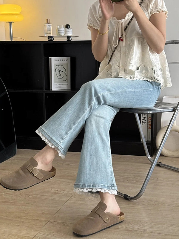 Qadınlar üçün krujeva ilə kəsilmiş, böyük ölçülü şalvarlar, bu il yüksək belli, arıqladan və enli qısa şalvarlar arasında trenddədir.