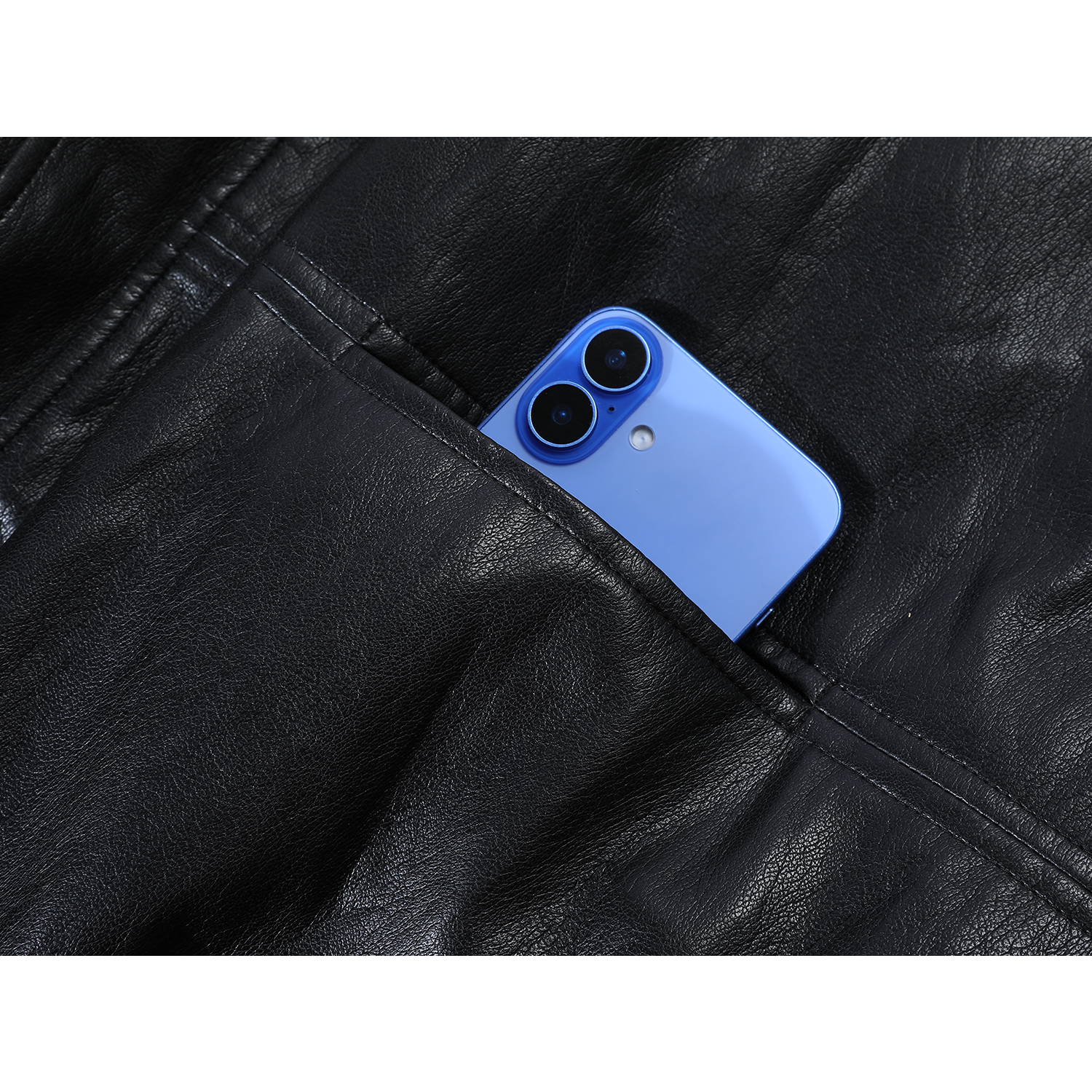 Chalisa Qara Yuyulmayan PU Dəri Ağ Ördək Aşağı Gödəkçə Qadın Qış İsti Palto Qalın Boş Dəri Gödəkçə