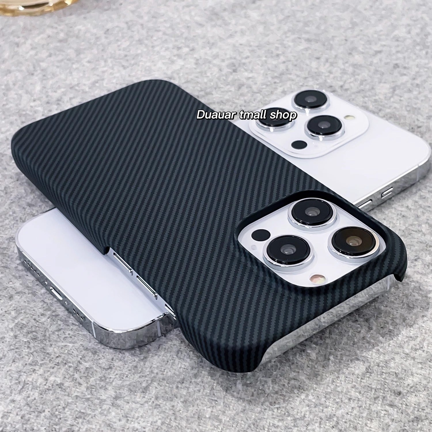 Yeni dəriyə uyğun tutqun sadə və iPhone16Pro karbon lifli teksturaya uyğun 15p Apple 17promax mobil telefon qutusu 14 yarım paket 13 yüngül və nazik 12 hiss 11 dəbli Mini maqnitli PC sərt qutusu
