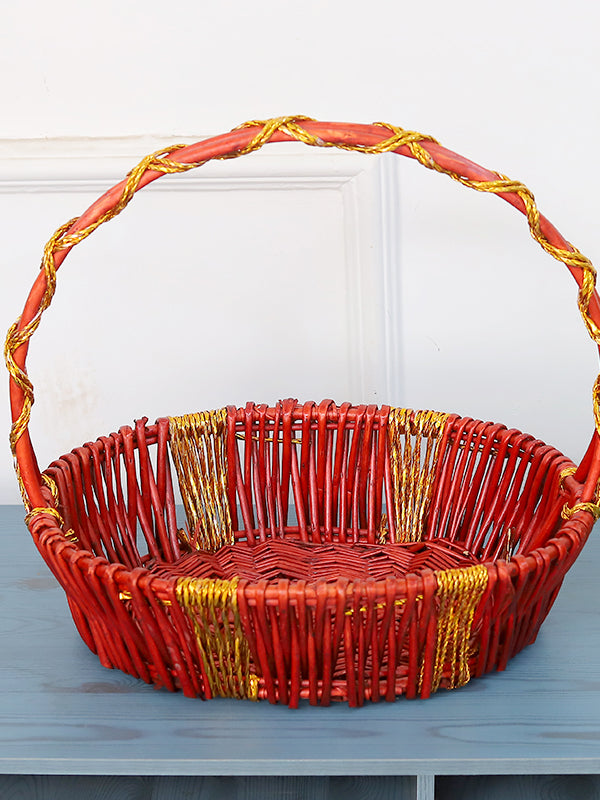 Meyvə səbəti toxunmuş əl səbəti hədiyyə səbəti kvadrat meyvə səbəti rattan meyvə səbəti meyvə qablaşdırma səbəti