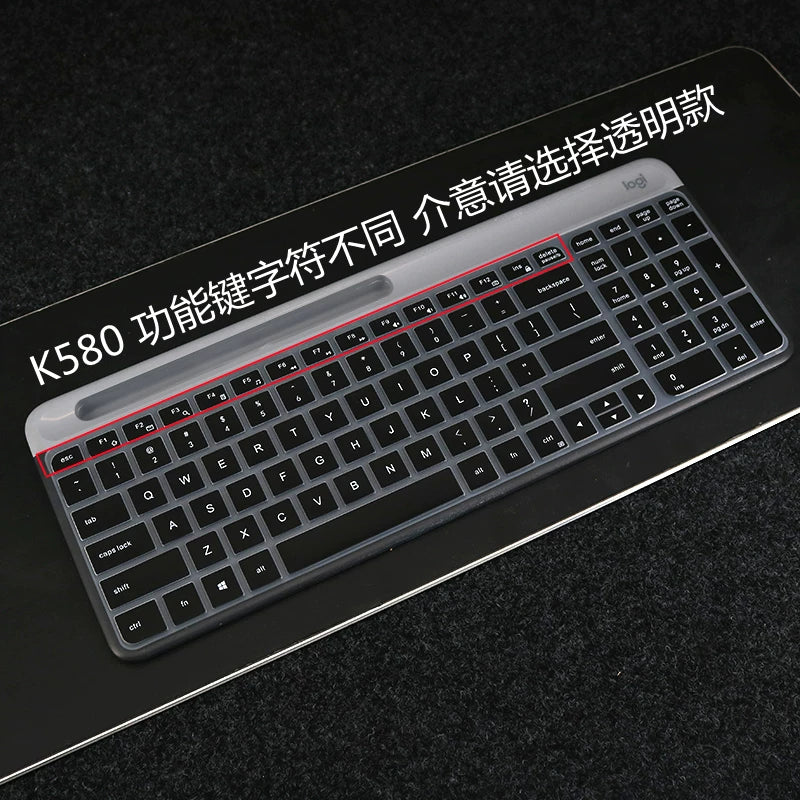 Logitech MK470 K580 klaviatura membranı TPU yüksək şəffaf silikon toz və suya davamlı qol qoruyucu film örtüyü Masaüstü Bluetooth simsiz klaviatura və siçan dəsti ofis toz örtüyü qolu tam örtük
