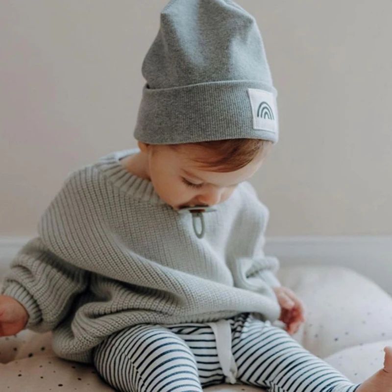 Koreya Stil Uşaq Geyimi Boş Gündəlik Trikotaj Pullover