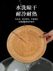 Rattan izolyasiya ayaqaltıları, məişət yanmağa qarşı həsirlər və kasa ayaqaltıları, yüksək temperatura davamlı masa həsirləri, istiliyədavamlı boşqablar, altlıqlar, çaynik tutacaqlar