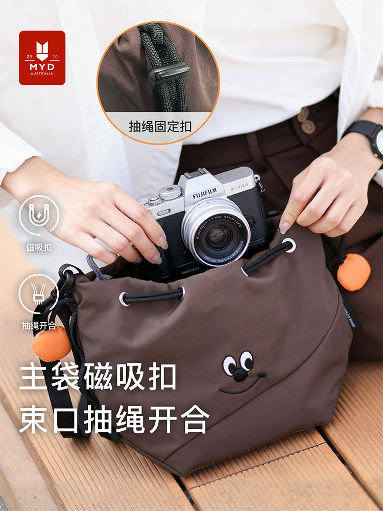 Qadınlar üçün yeni çarpaz bədənli kamera çantası Fuji Canon Polaroid Nikon ccd Sony mikro-Tək sevimli SLR səyahət yüksək görünüşlü retro Olympus DJI toqquşma əleyhinə portativ böyük tutumlu toqquşmaya qarşı