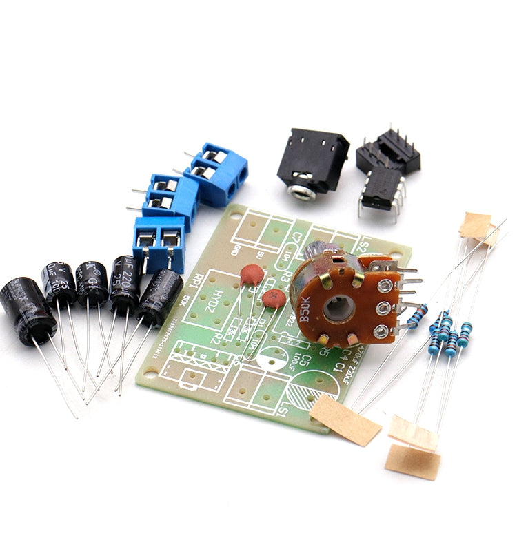 TDA2822 iki kanallı güc gücləndirici lövhə dəsti səssiz 2-12V 5W*2 güc gücləndiricisi DIY istehsal dəsti