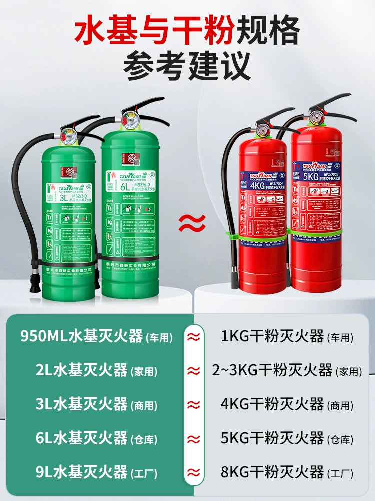 Ev köpüyü üçün su əsaslı yanğınsöndürən Yeni Milli Standart Orijinal Mallar Yanğından Mühafizə 3C Sertifikatlaşdırma Ətraf Mühitə Dəstək Portativ Avtomobil Dükanı