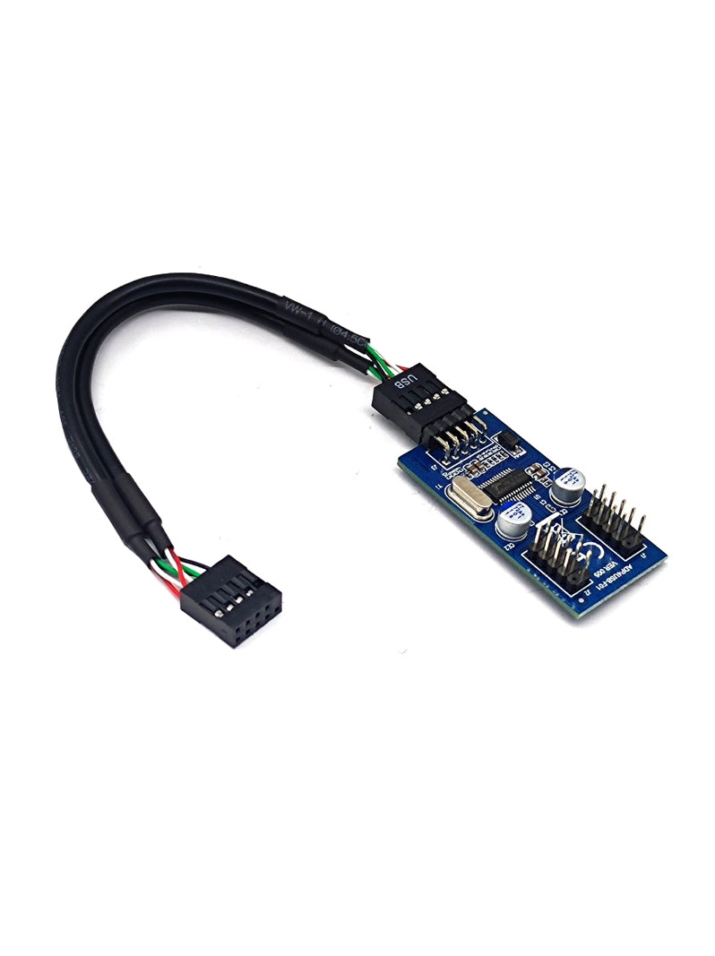 Pulsuz çatdırılma anakartı USB2.0 9PIN/19-pin ikili 9PIN interfeysinə 9-pin bir-iki genişləndirmə HUB mərkəzi