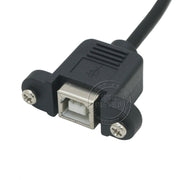 Dirsəkli USB çap portu kişidən qadına uzatma kabeli USB-B kişidən qadına uzatma kabeli Canon HP printer məlumat uzantısı üçün uyğun vida dəliyi ilə