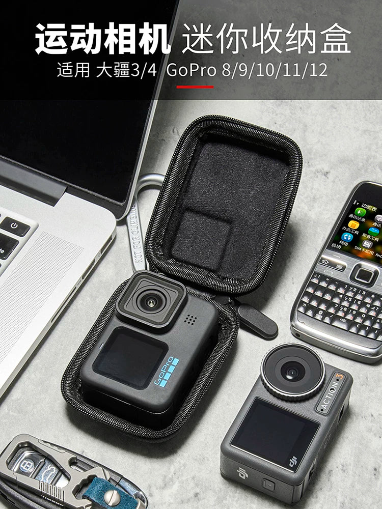 DJI Action6/5/4GoPro9/10/11/12/13 portativ fəaliyyət kamerası mini saxlama çantası üçün uyğundur
